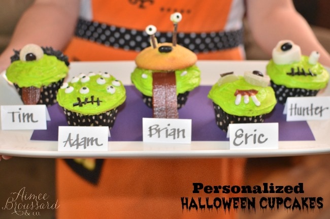 Personalized Halloween Cupcakes