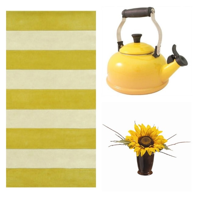 Pop of Kitchen Color with items from Wayfair.com (YELLOW)
