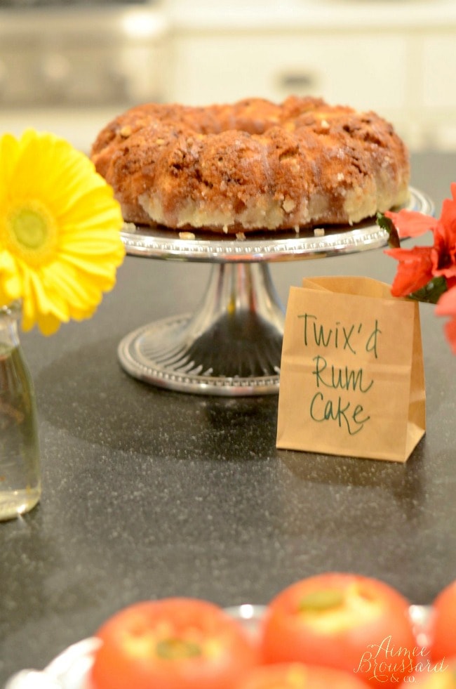Rum Cake with TWIX topping #shop #eatmorebites