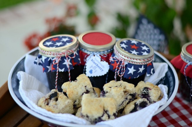 Patriotic Porch Party Blueberry Biscuits