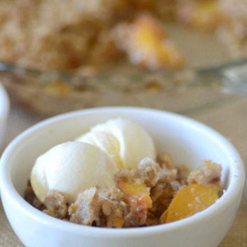 Honey Bourbon Peach Crisp