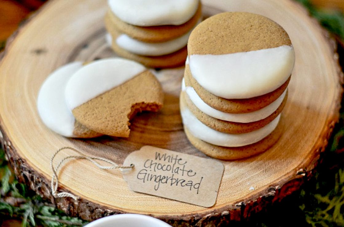 White Chocolate Gingerbread Cookies