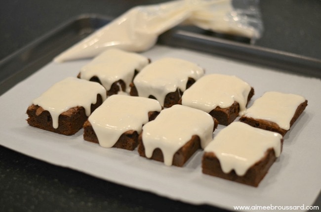 Toffee Brownies with Cashew Frosting