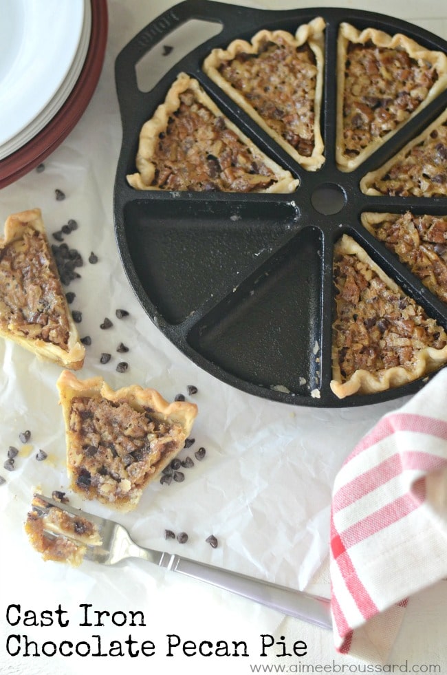 Cast Iron Chocolate Pecan Wedge Pie- (week one: 52 Pies Project) 