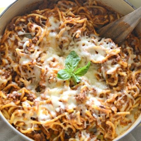 Easy Cheesy Skillet Spaghetti