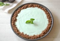 Grasshopper Pie with Thin Mint Cookie Crust by Aimee Broussard- 52 Pies Project.