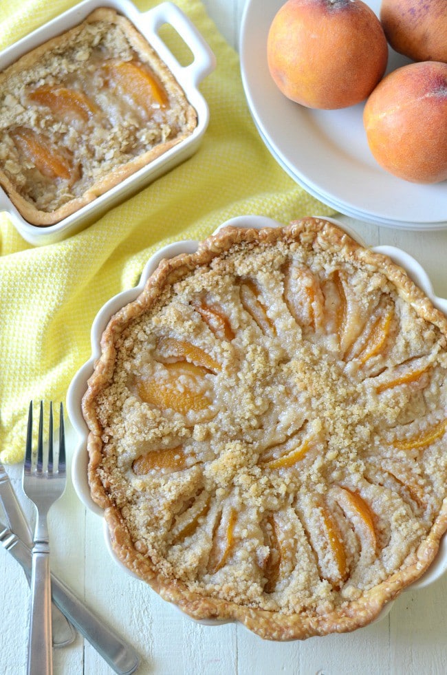 Old Fashioned Peach Crisp Pie/ Aimee Broussard's 52 Pies Project 