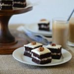 Chocolate Cake Squares with Cinnamon Vanilla Chai Latte Icing