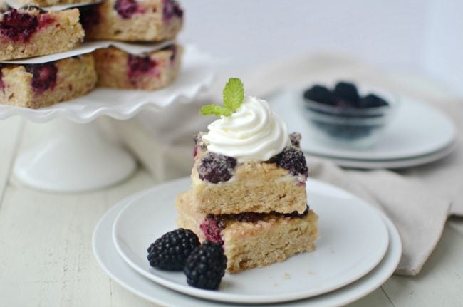 Blackberry Pie Bars/ Aimee Broussard's 52 Pies Project: simple pie recipes, once a week for the entire year!
