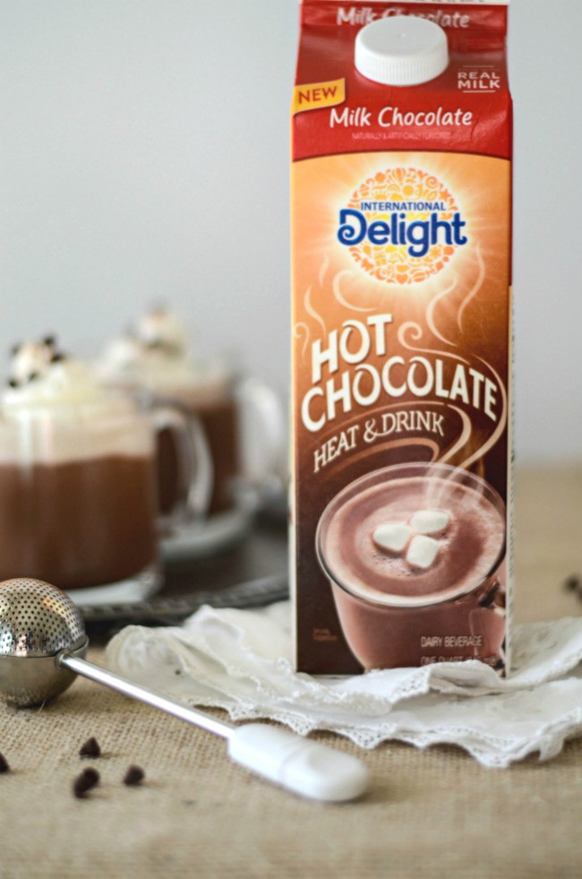 Egg Nog Hot Chocolate/Aimee Broussard Blog for International Delight