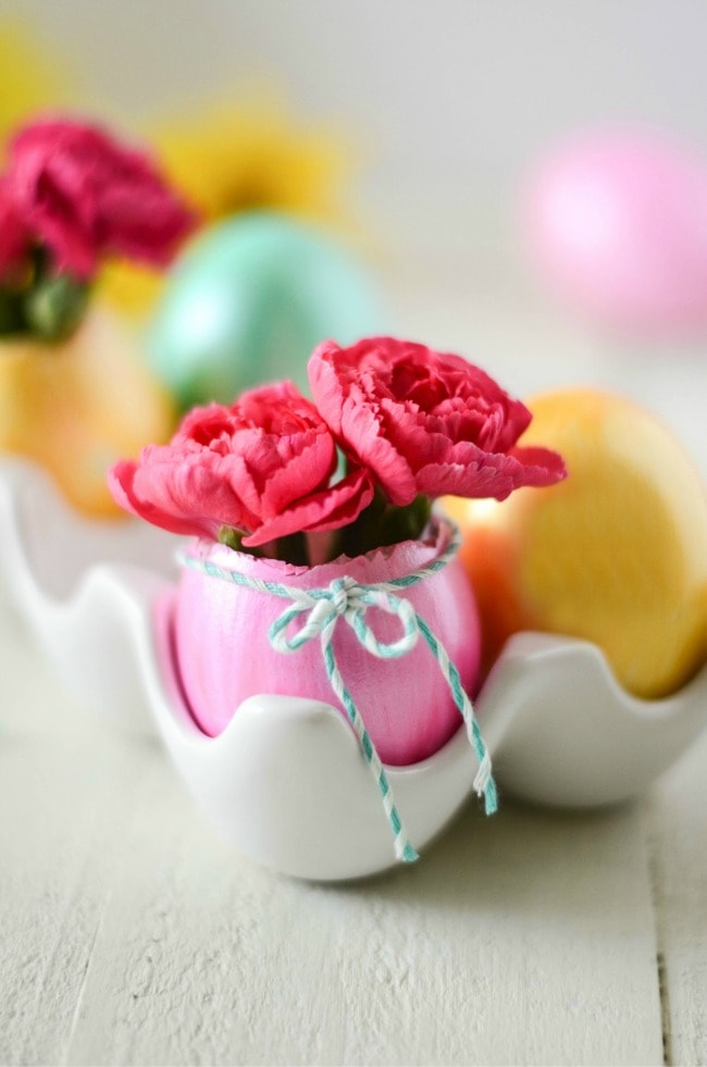 Easter Egg Flower Vase/ Aimee Broussard by PAAS Egg Dye 