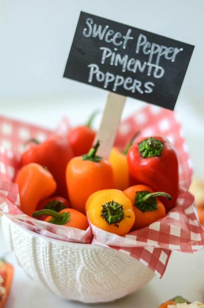 Sweet Pepper Pimento Cheese Poppers 