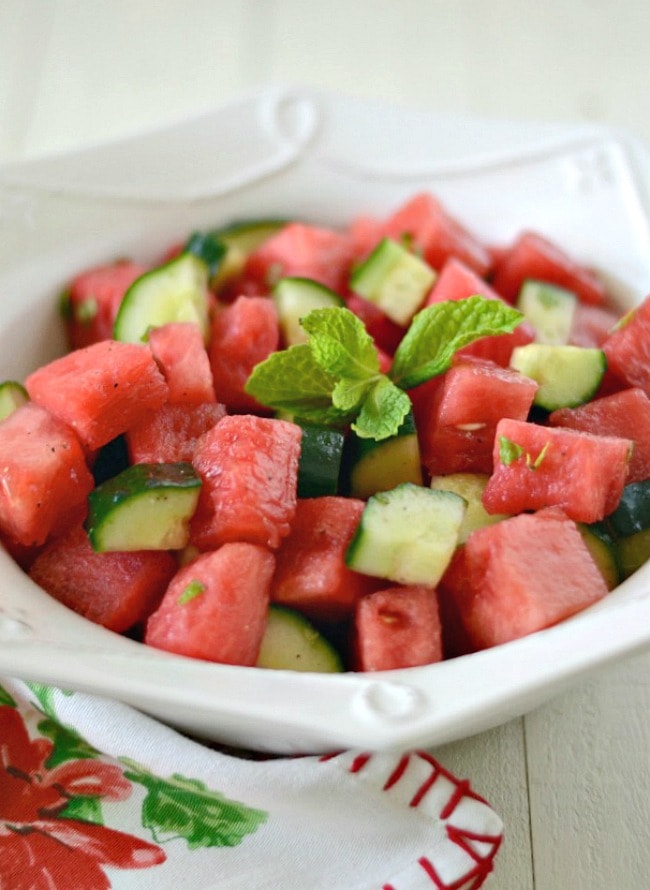 Watermelon Mojito Salad 