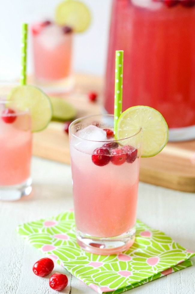 Cranberry Limeade Fizzy Punch 