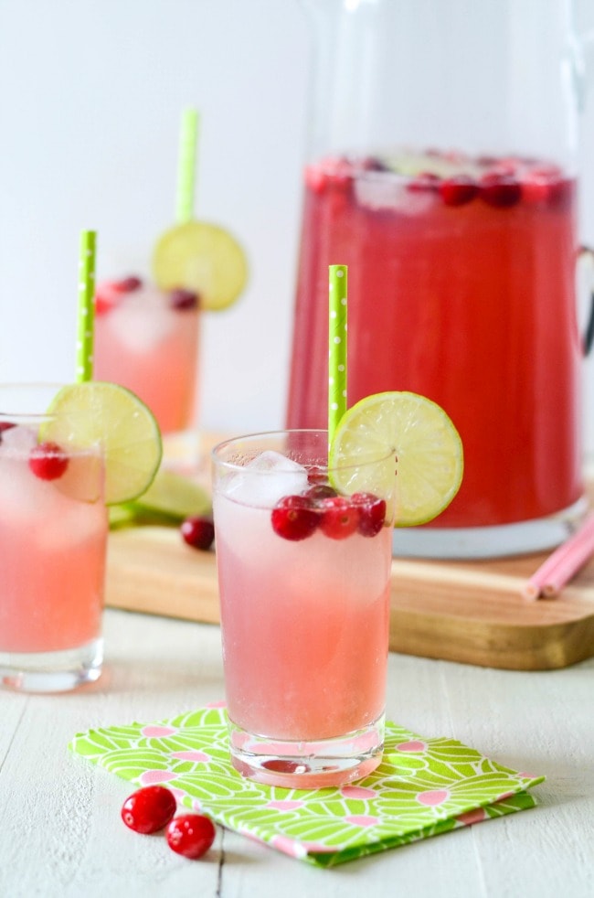 Cranberry Limeade Fizzy Punch 
