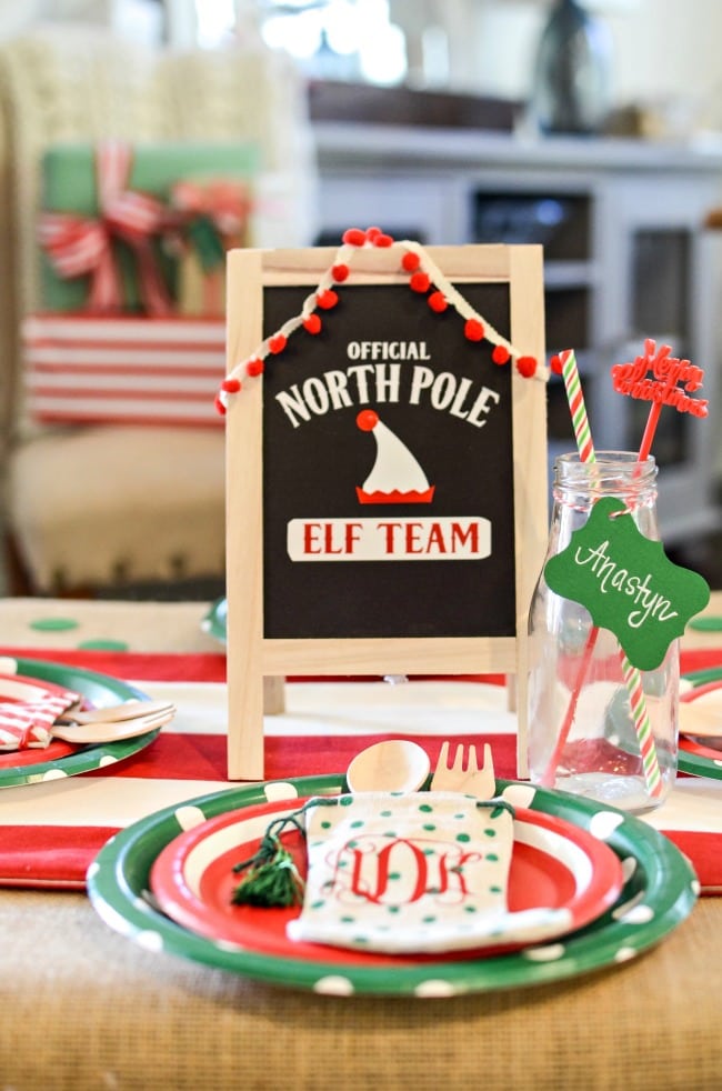 Team Elf Children's Christmas Table 