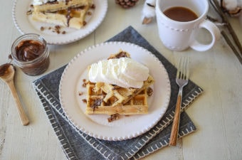 Pecan Waffles with Nutella