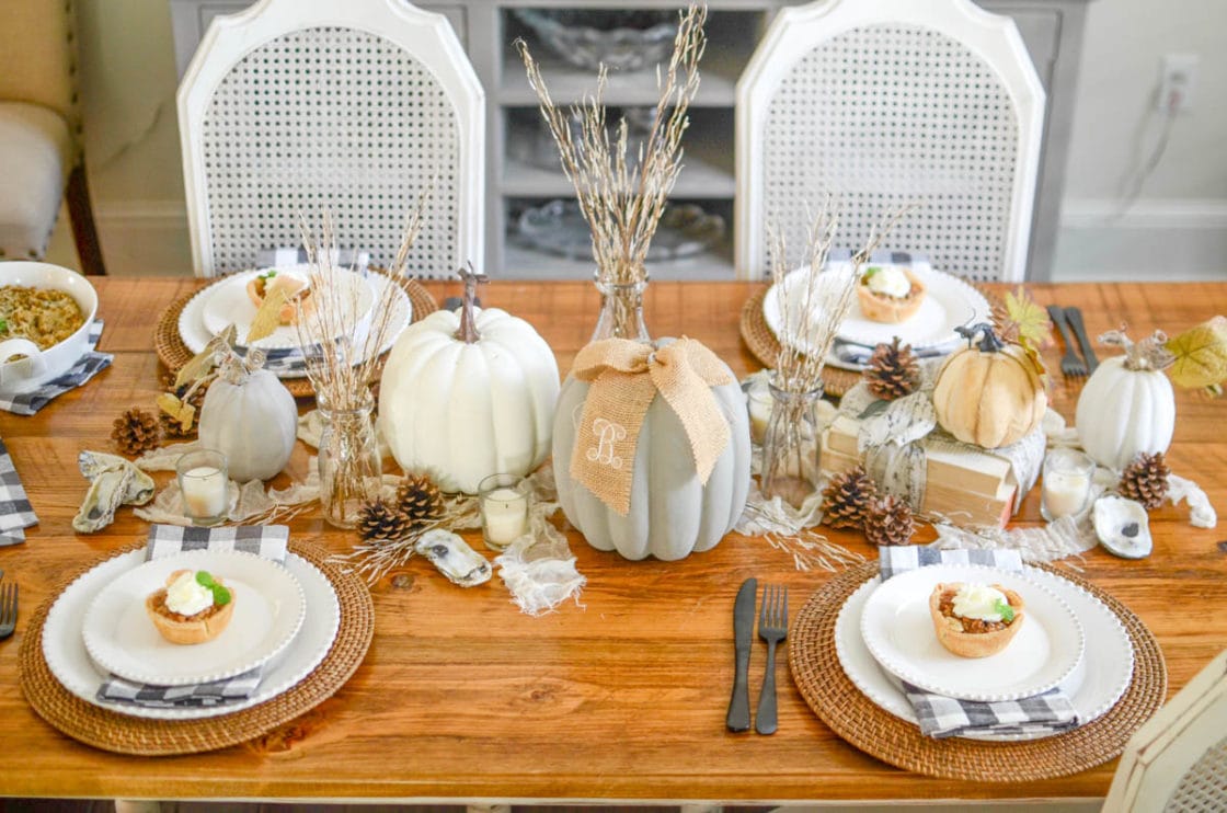 Thanksgiving Tablescape with Oysters