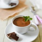 Andes Mint Hot Chocolate + a Resilient Sprig of Mint