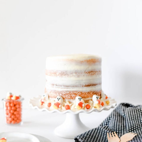 Cake Mix Candy Corn Naked Cake Aimee S Pretty Palate