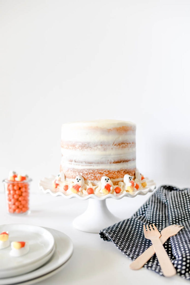 Cake Mix Candy Corn Naked Cake Aimee S Pretty Palate