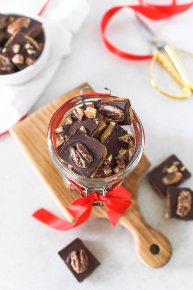 Candied Pecan Chocolate Toffee