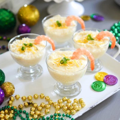 Shrimp & Cheddar Cheese Grits “Cocktails”