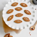 Peanut Butter Molasses Football Cookies for Dogs