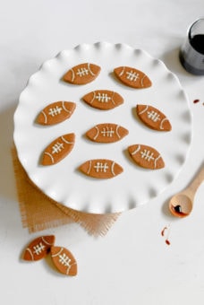 Peanut Butter Molasses Football Cookies