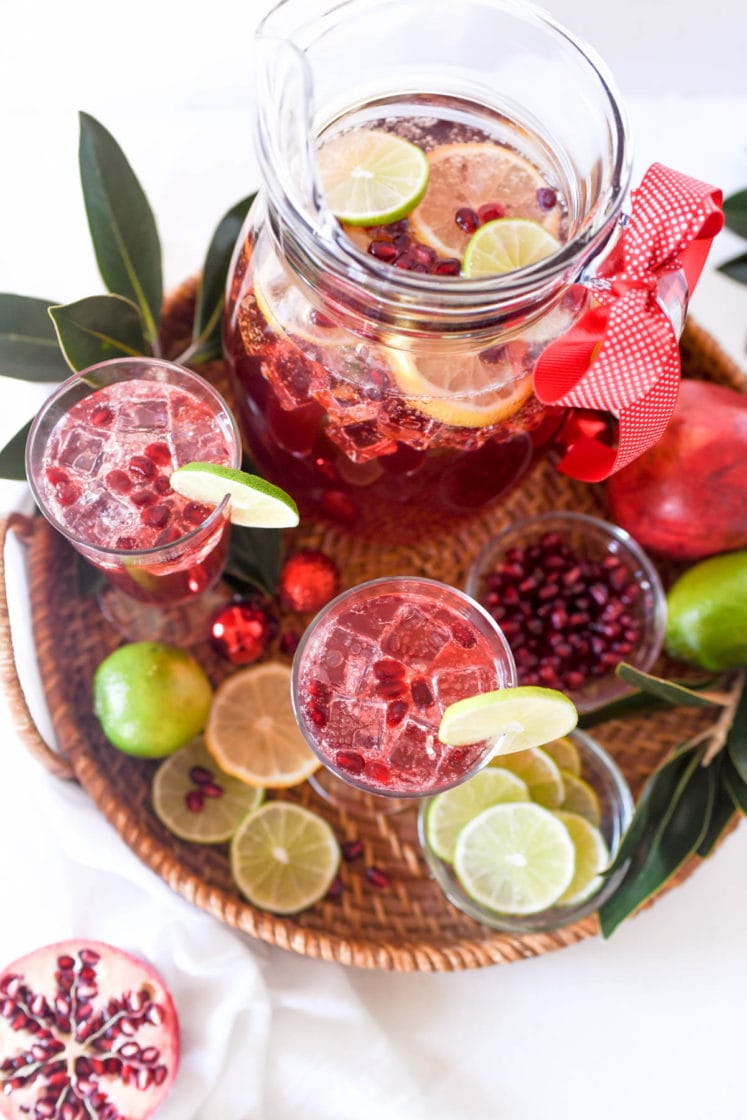 Family Friendly Pomegranate Party Punch 