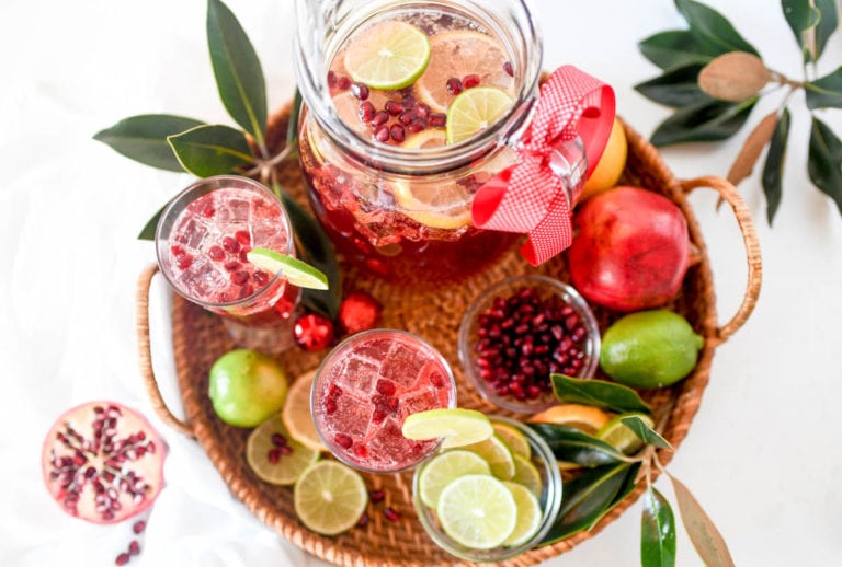 Family Friendly Pomegranate Party Punch