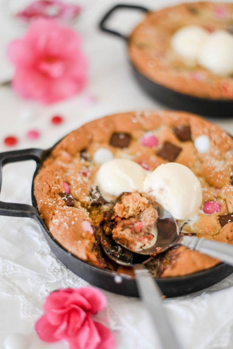 Cast Iron Skillet Cookie for Two 