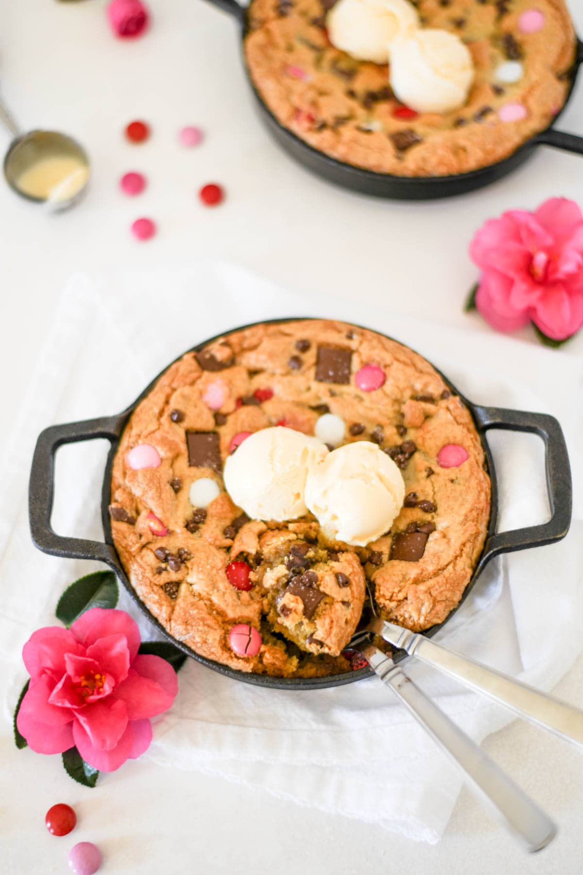 Cast Iron Skillet Cookie • Aimee's Pretty Palate
