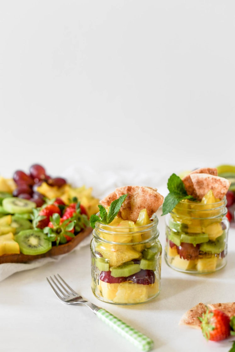Tropical Fruit Salad + Honey Yogurt Dressing
