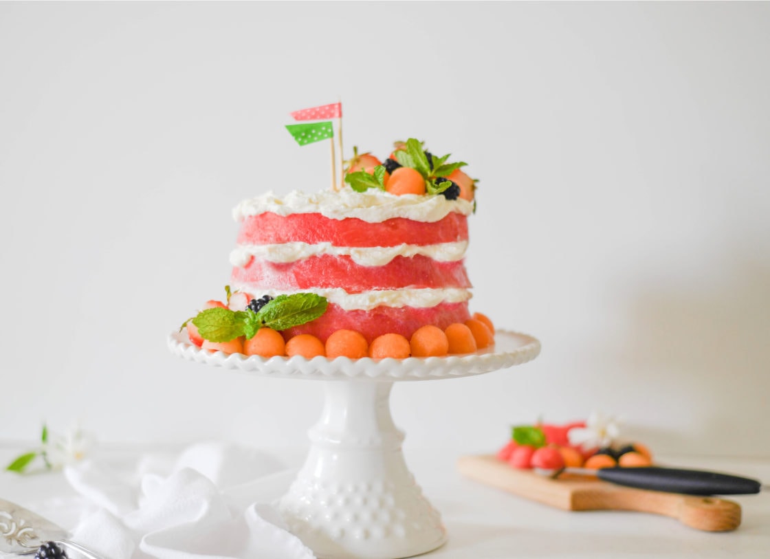 Fresh Watermelon Layer Cake 