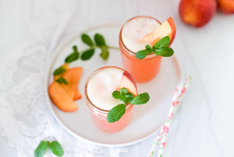 Peach Lemonade Slushies