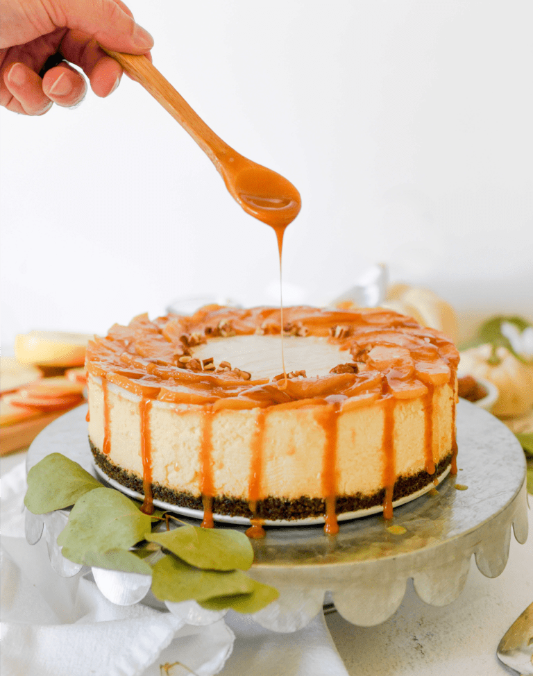 Salted Caramel Apple Cheesecake