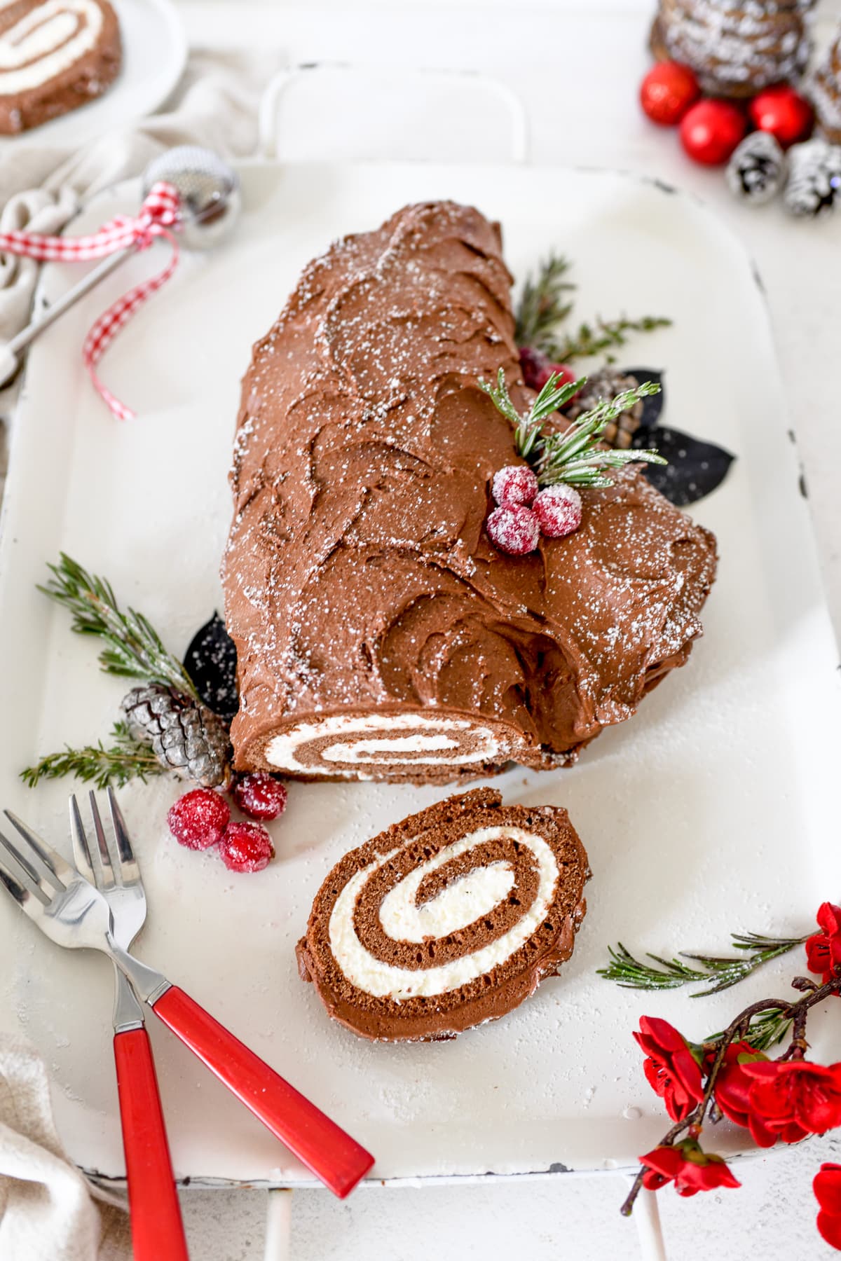 Bûche de Noël (Yule Log Cake) – If You Give a Blonde a Kitchen