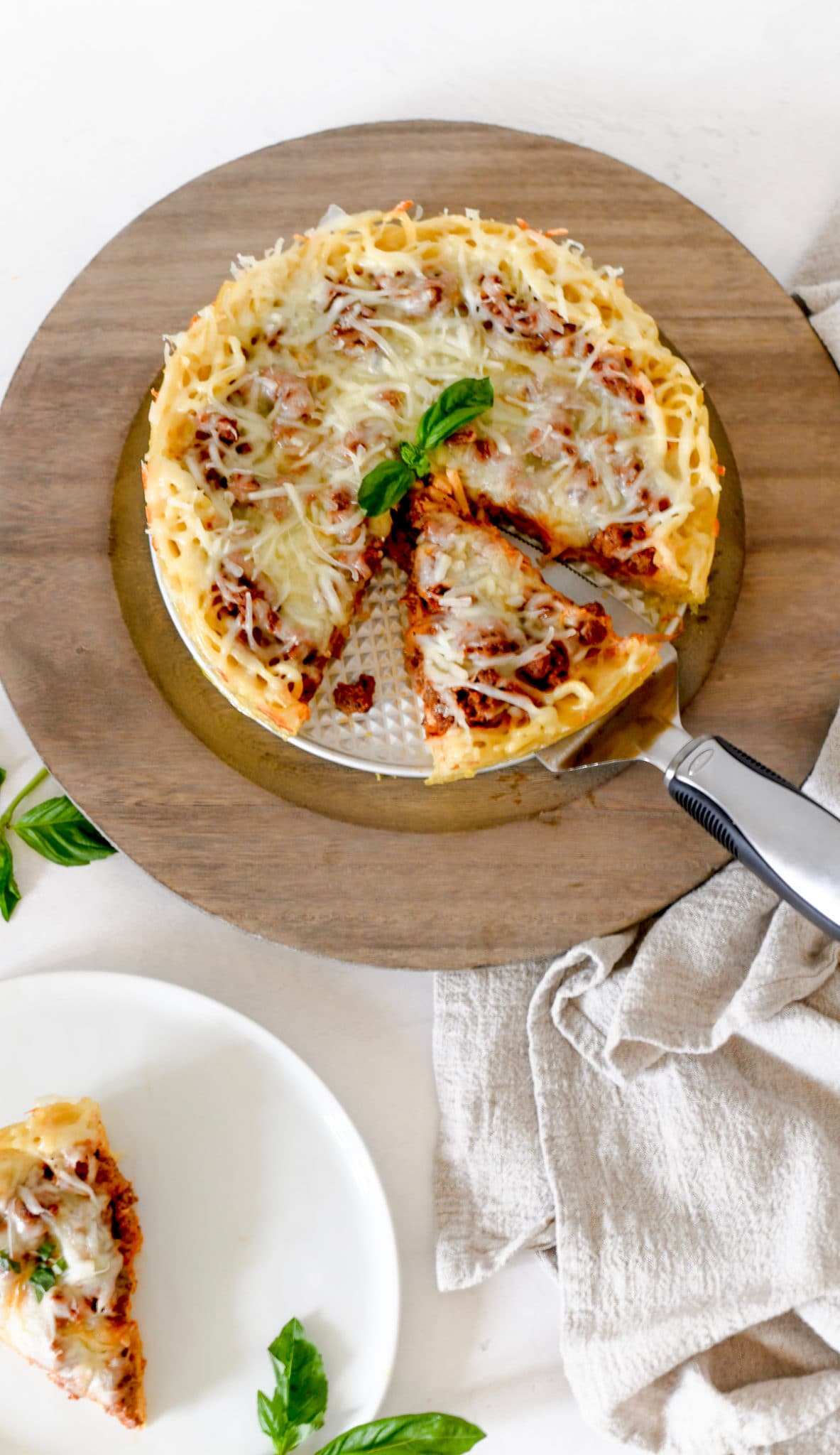 Leftover Spaghetti Pie Recipe • Aimee's Pretty Palate